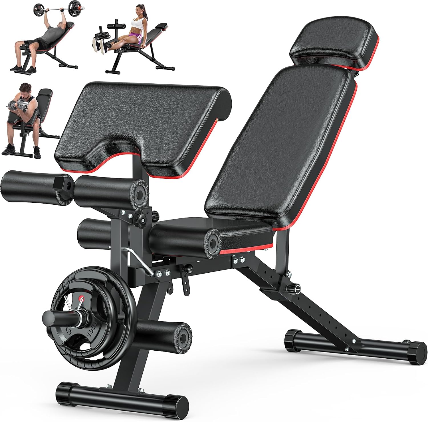 Home Gym With Leg Press - Workout Bench With Leg Extension Leg