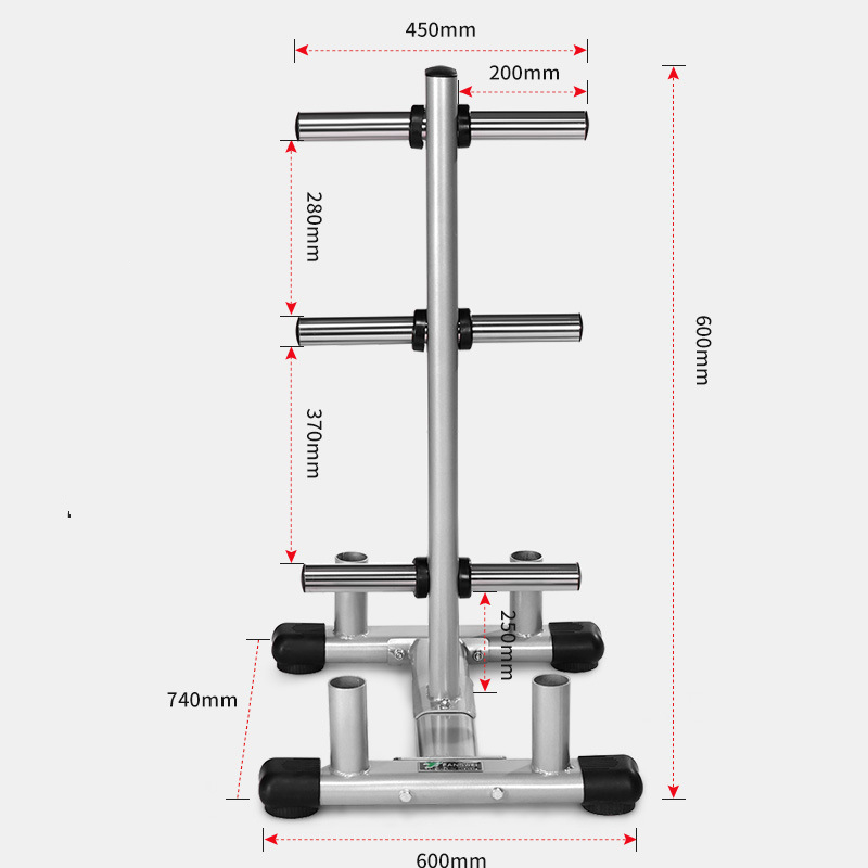 Home Gym Folding Rack - Barbell Plate Rack, Barbell Bar and