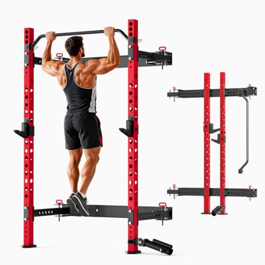 Home Gym Folding Rack - Home gym folding squat rack, steel,