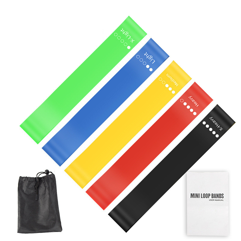 Home Gym Mini - 5Pcs TPE Resistance Bands Set with