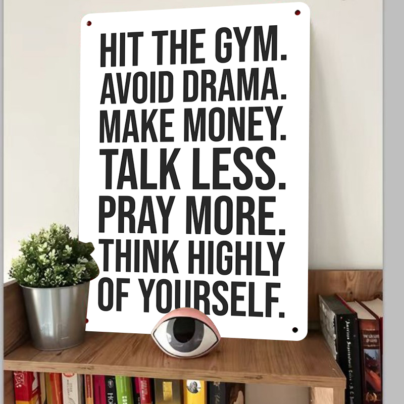 Inspirational Quote Metal Tin  - огляд і ціна Home Gym Quotes