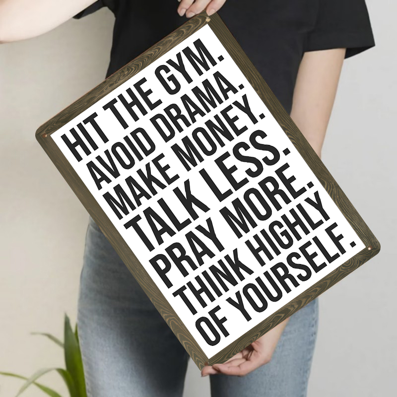 Inspirational Quote Metal Tin  - огляд і ціна Home Gym Quotes