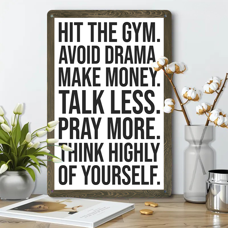 Inspirational Quote Metal Tin  - огляд і ціна Home Gym Quotes