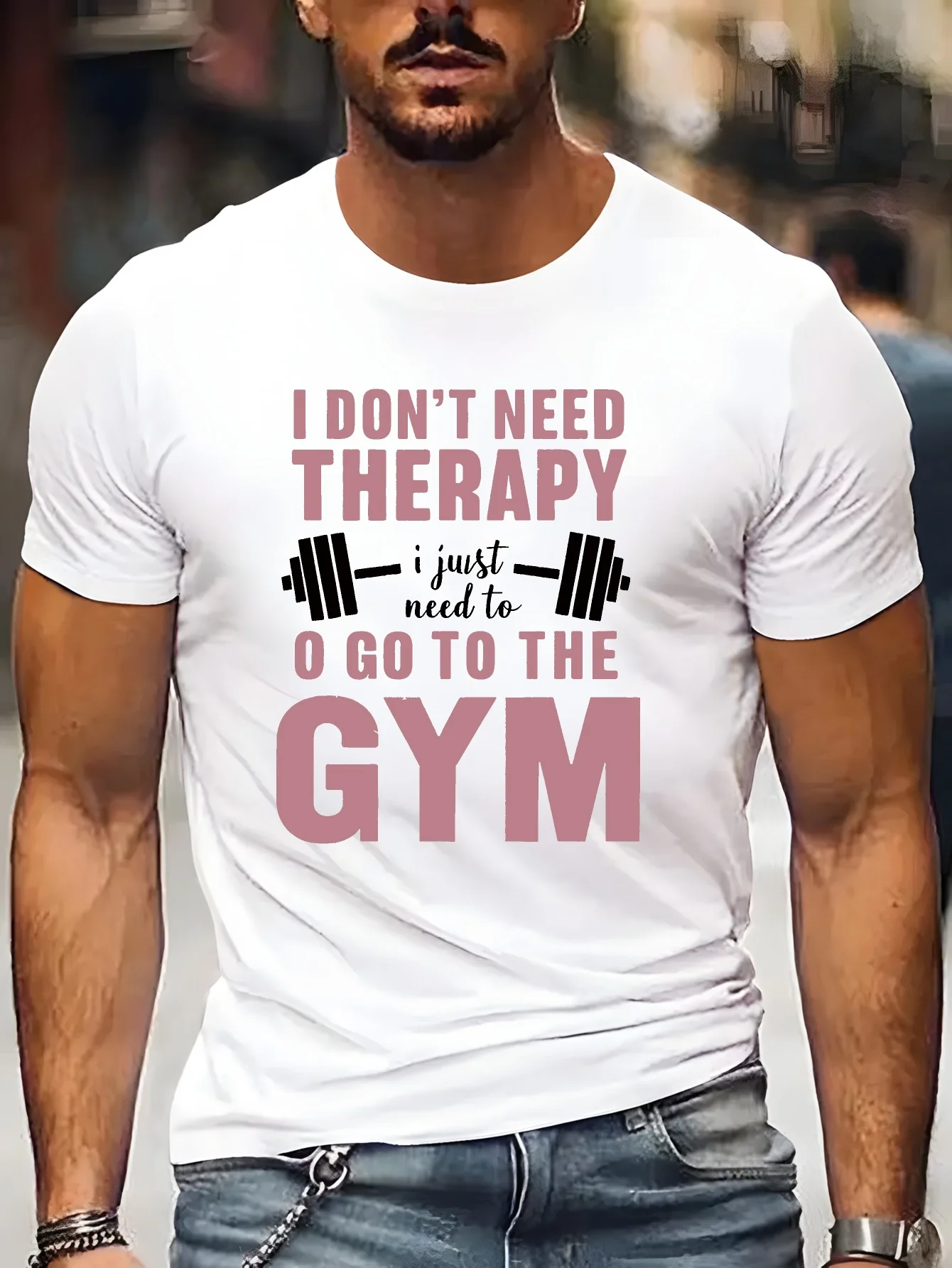 Men Black Tee Therapy Gym Dumb - огляд і ціна Home Gym Quotes