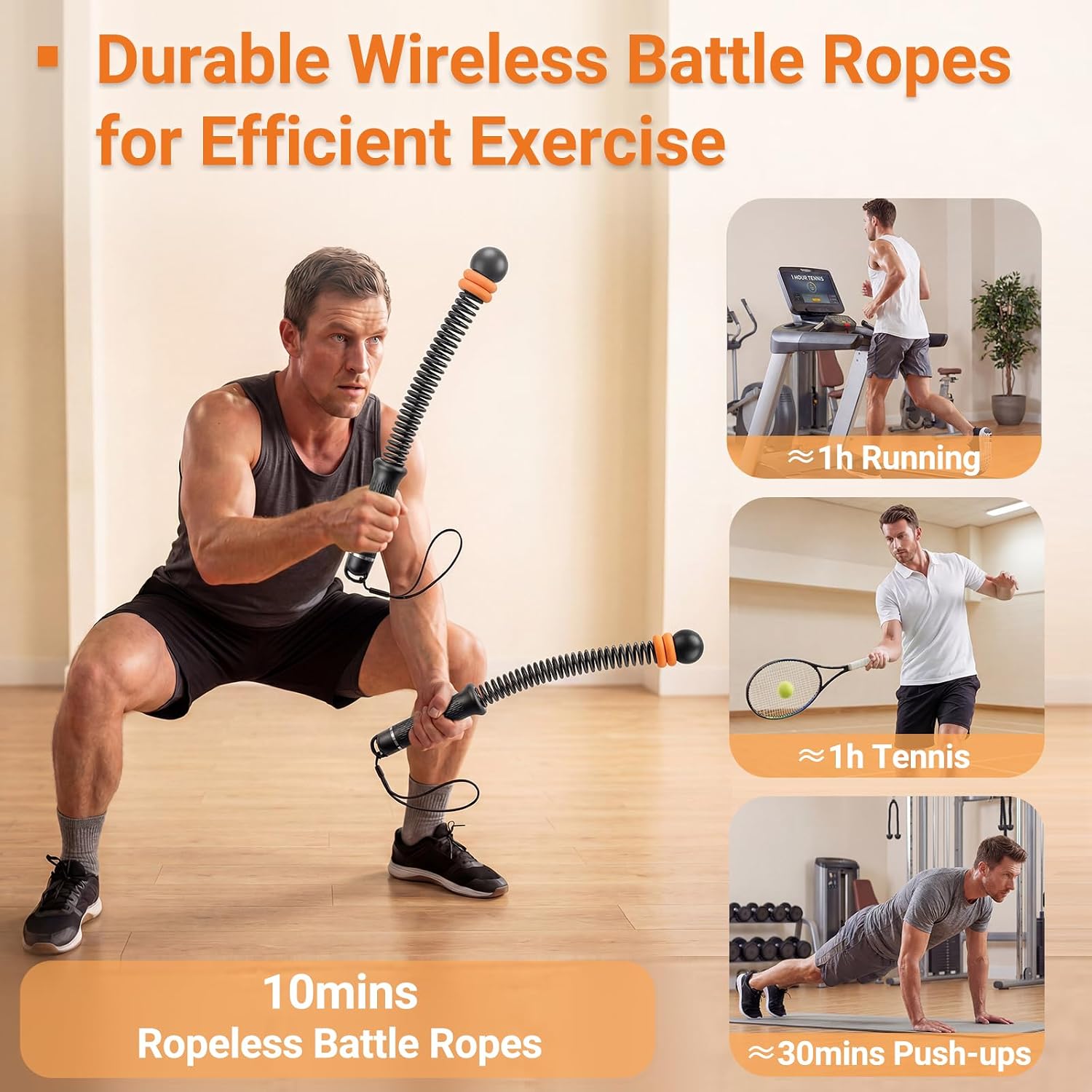 Adjustable Ropeless Battle Rop - огляд і ціна Home Gym Women