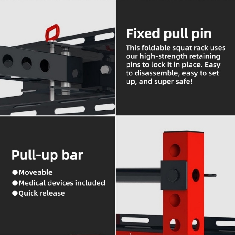 English：Adjustable Power Cage  - огляд і ціна Home Gym Folding Rack
