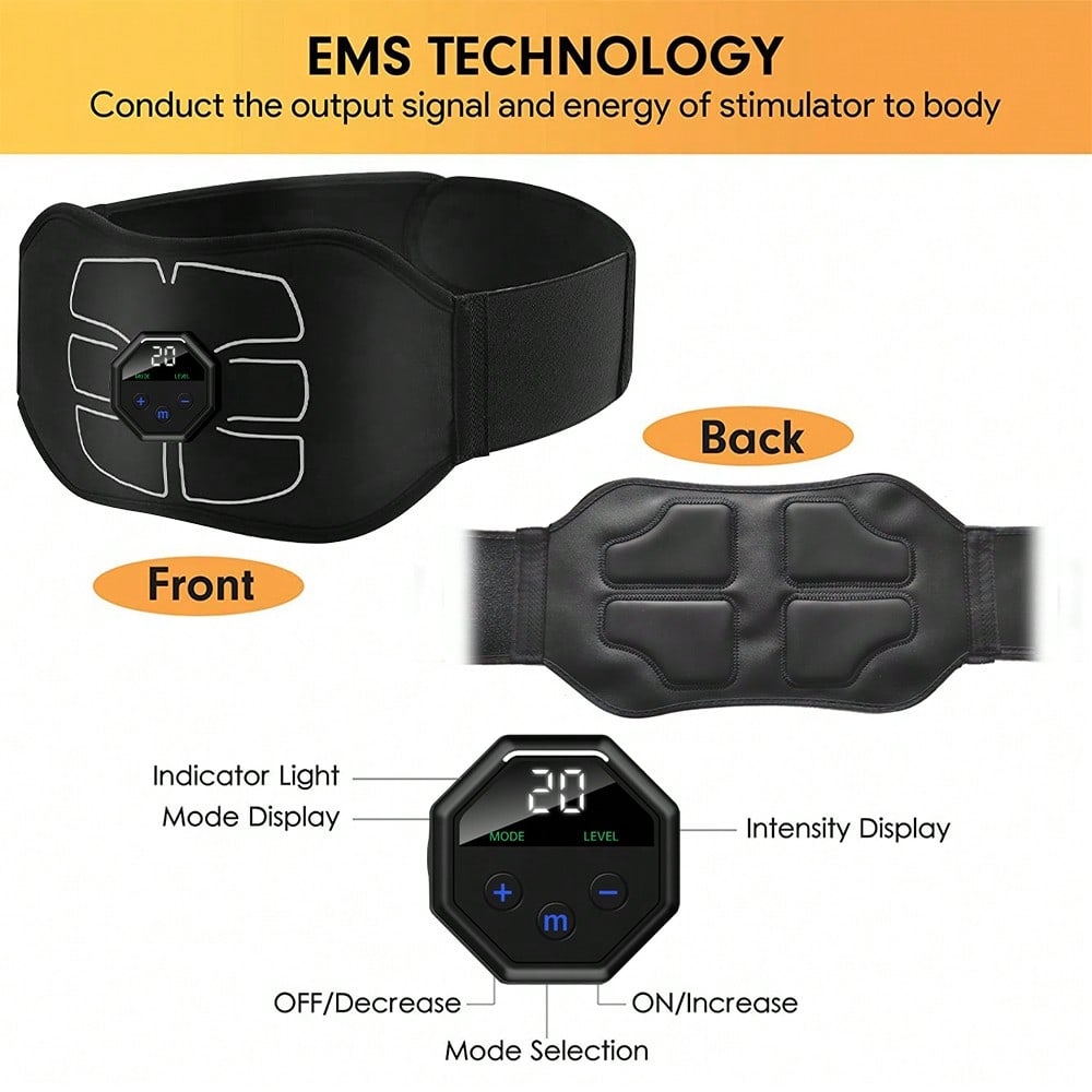 1Pc Abdominal Trainer Belt USB - огляд і ціна Home Gym Essentials