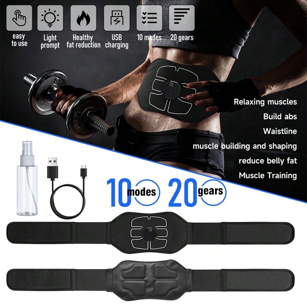 1Pc Abdominal Trainer Belt USB - огляд і ціна Home Gym Essentials