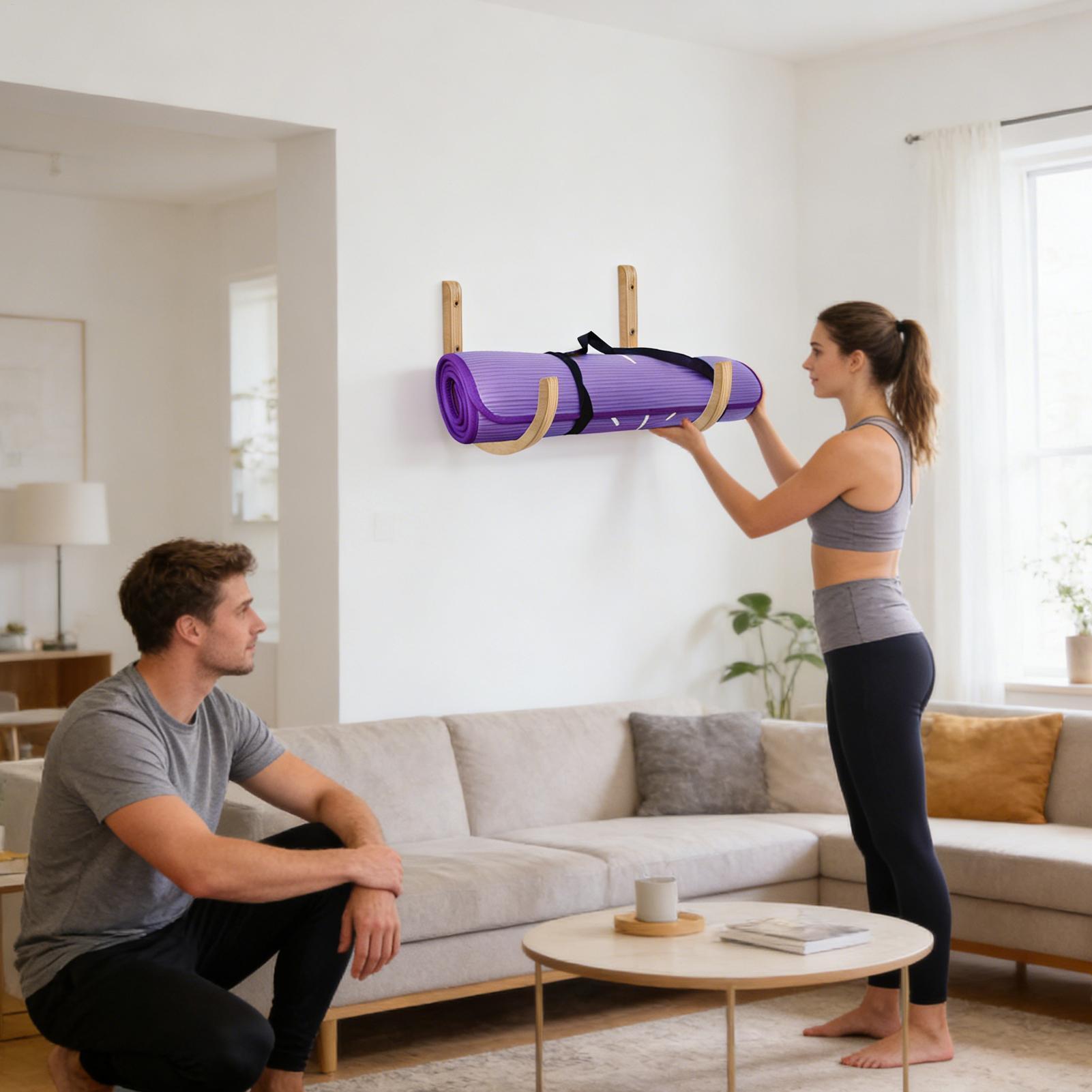 Yoga Mat Holder 2 Pieces Woode - огляд і ціна Home Gym Folding Rack