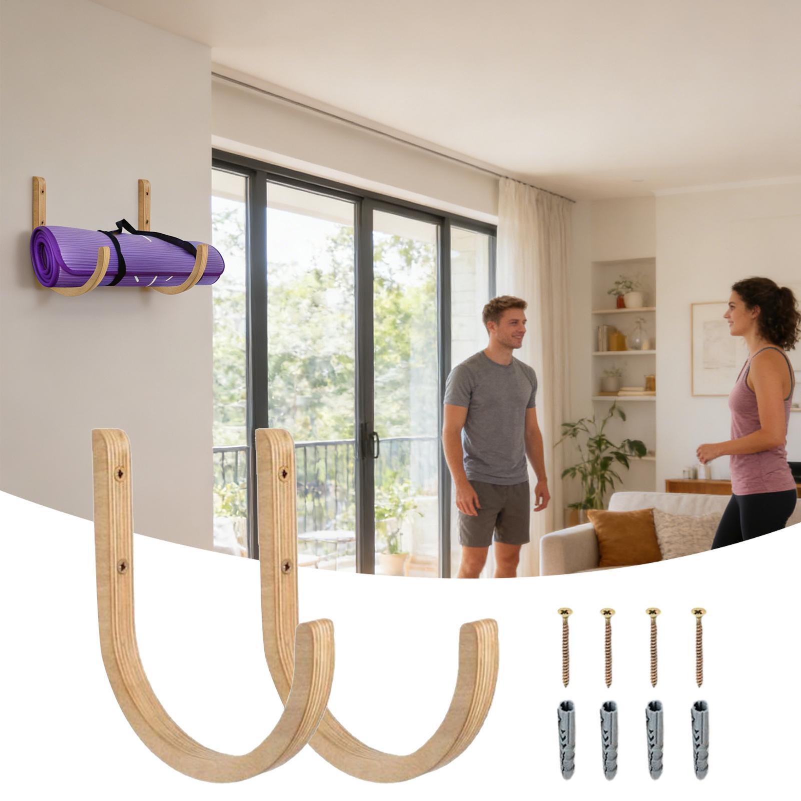 Yoga Mat Holder 2 Pieces Woode - огляд і ціна Home Gym Folding Rack