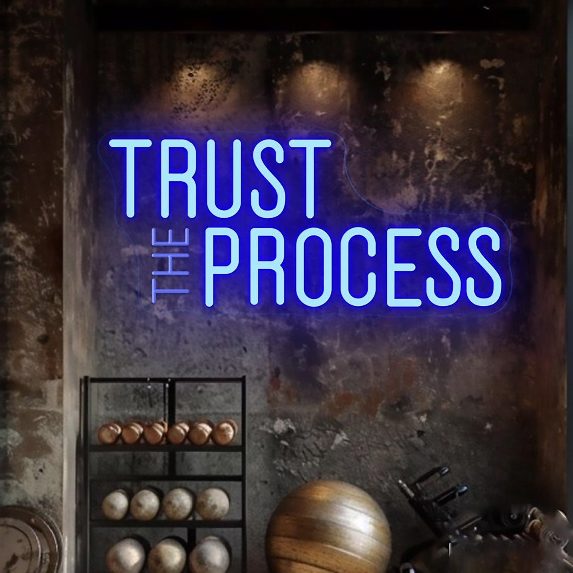 Trust The Process Neon Sign, C - огляд і ціна Home Gym Quotes