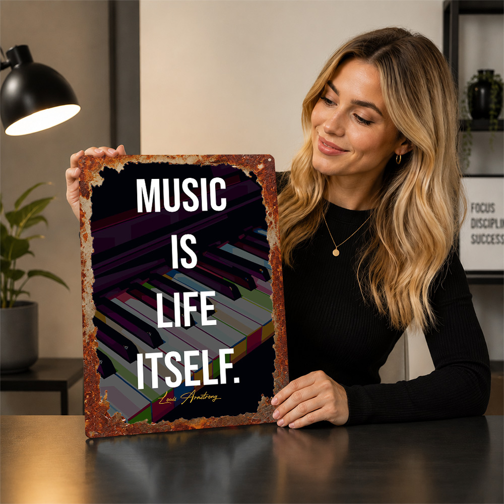 Piano Quotes Metal Poster Quot - огляд і ціна Home Gym Quotes