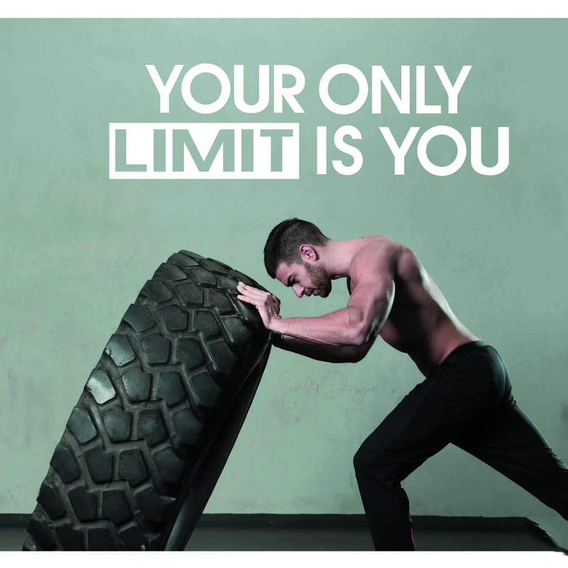 Your only limit is you - Wall  - огляд і ціна Home Gym Quotes