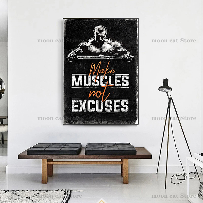 Fitness Sports Poster Bodybuil - огляд і ціна Home Gym Quotes